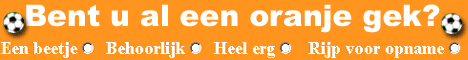 Bent u al Oranje gek? oranje artikelen koop je bij oranjegekte.nl