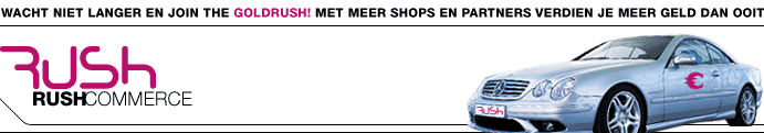 RushCommerce! Wacht niet langer en join the goldrush! Met meer shops en partners verdien je meer geld dan ooit.
